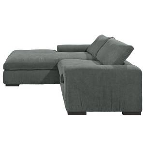 Ecksofa Hixon II Webstoff Grau / Türkis - Longchair davorstehend links