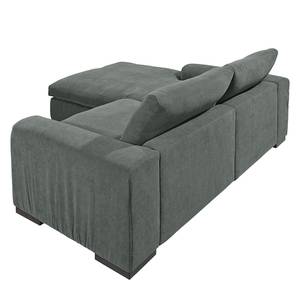 Ecksofa Hixon II Webstoff Grau / Türkis - Longchair davorstehend links