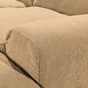 Ecksofa Hixon I Webstoff Beige - Longchair davorstehend rechts