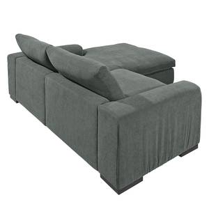 Ecksofa Hixon II Webstoff Grau / Türkis - Longchair davorstehend rechts