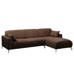 Ecksofa Hooper Schokolade/ Braun - Longchair davorstehend rechts