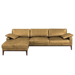 Hoekbank Horley I echt leer Beige - Longchair vooraanzicht links