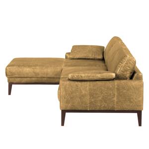 Hoekbank Horley I echt leer Beige - Longchair vooraanzicht links