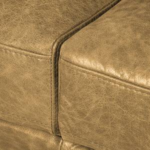 Ecksofa HORLEY mit Longchair Echtleder Cerys: Beige - Longchair davorstehend rechts