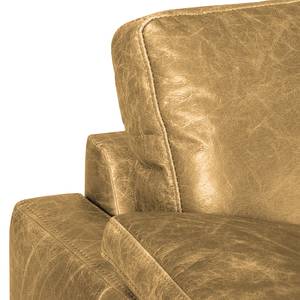 Ecksofa HORLEY mit Longchair Echtleder Cerys: Beige - Longchair davorstehend rechts