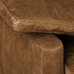 Ecksofa Horley Echtleder Braun - Longchair davorstehend rechts