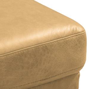 Ecksofa Horley Echtleder Beige - Ottomane davorstehend links