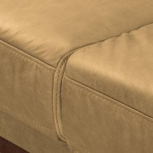 Ecksofa Horley Echtleder Beige - Ottomane davorstehend links