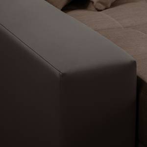 Canapé d'angle Huby (convertible)- Tissu Marron - Cuir synthétique - Textile - 250 x 88 x 192 cm