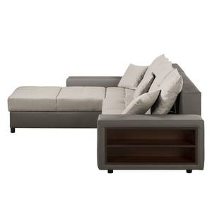 Ecksofa Huby (mit Schlaffunktion) Websto Beige - Braun - Kunstleder - Textil - 250 x 88 x 192 cm