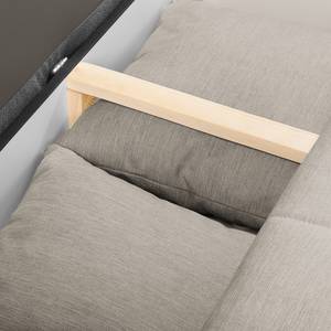 Canapé d'angle Huby (convertible)- Tissu Beige - Marron - Cuir synthétique - Textile - 250 x 88 x 192 cm
