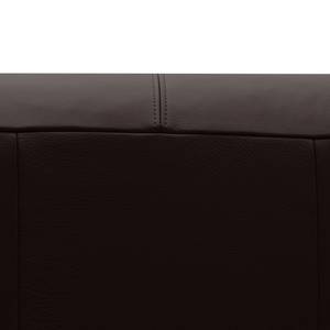 Ecksofa HUDSON 3-Sitzer mit Longchair Echtleder Neka: Dunkelbraun - Breite: 317 cm - Longchair davorstehend links