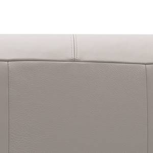Canapé d’angle 3 places HUDSON Cuir véritable Neka : Gris clair - Largeur : 317 cm - Méridienne courte à gauche (vue de face)