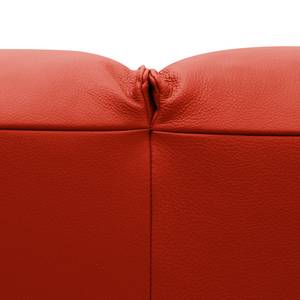 Ecksofa HUDSON 3-Sitzer mit Longchair Echtleder Neka: Rot - Breite: 328 cm - Longchair davorstehend rechts