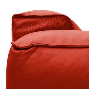 Ecksofa HUDSON 3-Sitzer mit Longchair Echtleder Neka: Rot - Breite: 328 cm - Longchair davorstehend rechts