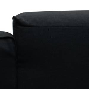 Ecksofa HUDSON 3-Sitzer mit Longchair Webstoff Saia: Anthrazit - Breite: 328 cm - Longchair davorstehend links