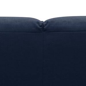 Canapé d’angle 3 places HUDSON Tissu Milan : Bleu foncé - Largeur : 328 cm - Méridienne courte à droite (vue de face)