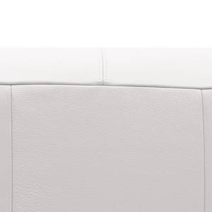 Canapé d’angle à bords arrondis HUDSON Cuir véritable Neka : Blanc - Angle à gauche (vu de face)