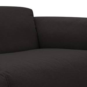 Ecksofa HUDSON mit Rundecke Webstoff Anda II: Anthrazit - Ecke davorstehend rechts