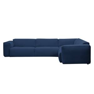 Ecksofa HUDSON mit Rundecke Webstoff Anda II: Blau - Ecke davorstehend rechts