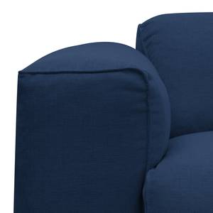 Ecksofa HUDSON mit Rundecke Webstoff Anda II: Blau - Ecke davorstehend rechts