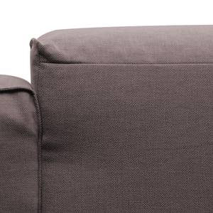 Ecksofa HUDSON mit Rundecke Webstoff Milan: Grau-Braun - Ecke davorstehend rechts