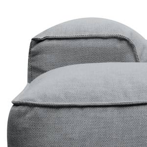 Ecksofa HUDSON mit Rundecke Webstoff Anda II: Silber - Ecke davorstehend links