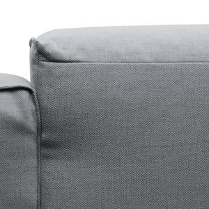 Ecksofa HUDSON mit Rundecke Webstoff Anda II: Silber - Ecke davorstehend rechts