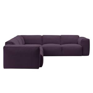 Ecksofa HUDSON mit Rundecke Webstoff Anda II: Violett - Ecke davorstehend rechts