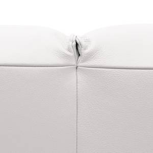 Canapé d’angle 3 places HUDSON Cuir véritable Neka : Blanc - Largeur : 251 cm - Méridienne courte à gauche (vue de face)