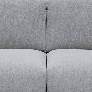 Canapé d’angle 3 places HUDSON Tissu Saia: Gris clair - Méridienne courte à gauche (vue de face)