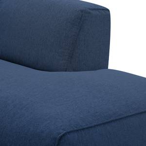 Ecksofa HUDSON 3-Sitzer mit Recamiere Webstoff Anda II: Blau - Longchair davorstehend rechts
