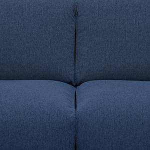 Ecksofa HUDSON 3-Sitzer mit Recamiere Webstoff Anda II: Blau - Longchair davorstehend links