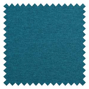 Hoekbank HUDSON 3-zits + recamiere Geweven stof Anda II: Turquoise - Longchair vooraanzicht rechts