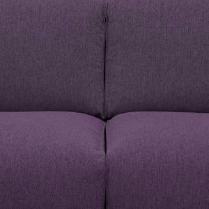 Ecksofa HUDSON 3-Sitzer mit Recamiere Webstoff Anda II: Violett - Longchair davorstehend rechts