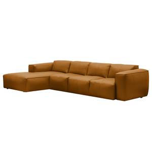 Ecksofa Hudson V Echtleder Echtleder Neka: Cognac - Longchair davorstehend links