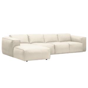 Ecksofa Hudson V Echtleder Echtleder Neka: Creme - Longchair davorstehend links