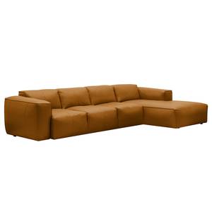 Ecksofa Hudson V Echtleder Echtleder Neka: Cognac - Longchair davorstehend rechts