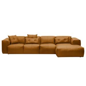 Ecksofa Hudson V Echtleder Echtleder Neka: Cognac - Longchair davorstehend rechts