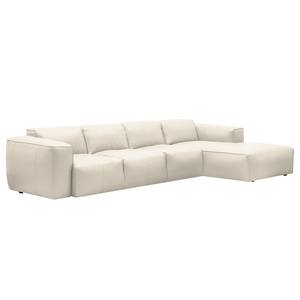 Ecksofa Hudson V Echtleder Echtleder Neka: Creme - Longchair davorstehend rechts