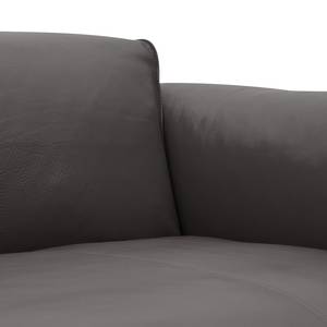Canapé d'angle Hudson V Cuir véritable Cuir véritable Neka : Gris - Méridienne courte à gauche (vue de face)