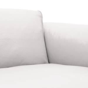 Canapé d'angle Hudson V Cuir véritable Cuir véritable Neka : Blanc - Méridienne courte à gauche (vue de face)