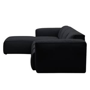 Ecksofa Hudson V Webstoff Webstoff Saia: Anthrazit - Longchair davorstehend links