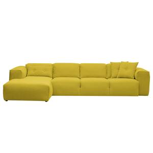 Ecksofa Hudson V Webstoff Webstoff Milan: Gelb - Longchair davorstehend links