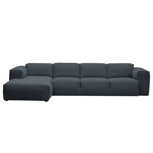 Ecksofa Hudson V Webstoff Webstoff Anda II: Grau - Longchair davorstehend links