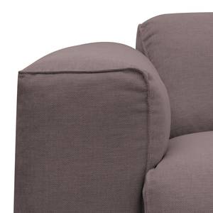 Ecksofa Hudson V Webstoff Webstoff Milan: Grau-Braun - Longchair davorstehend links