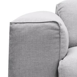 Canapé d'angle Hudson V Tissu Tissu Saia: Gris clair - Méridienne courte à gauche (vue de face)