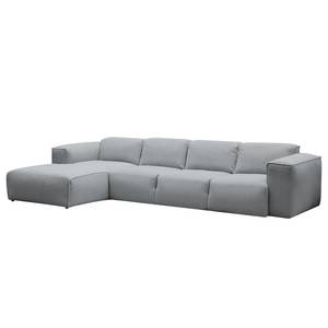 Ecksofa Hudson V Webstoff Webstoff Anda II: Silber - Longchair davorstehend links