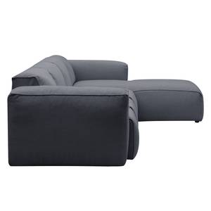 Ecksofa Hudson V Webstoff Webstoff Milan: Anthrazit - Longchair davorstehend rechts