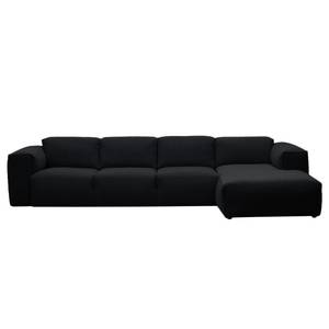 Ecksofa Hudson V Webstoff Webstoff Saia: Anthrazit - Longchair davorstehend rechts